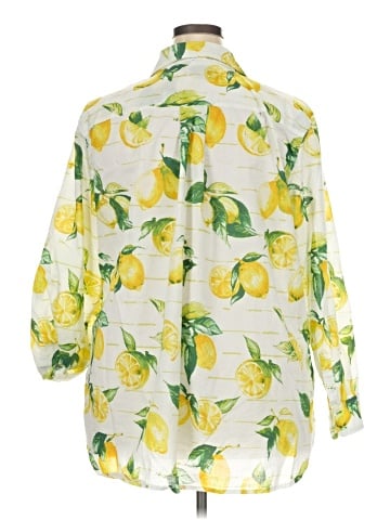 Talbots 3/4 Sleeve Button-Down Shirt (view 2)