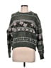 Romwe 100% Polyester Floral Green Pullover Sweater Size M - photo 1