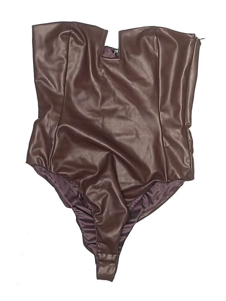 Pre-owned Zara Bodysuit In Brown