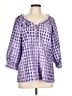 Unbranded Purple 3/4 Sleeve Blouse Size L - photo 1