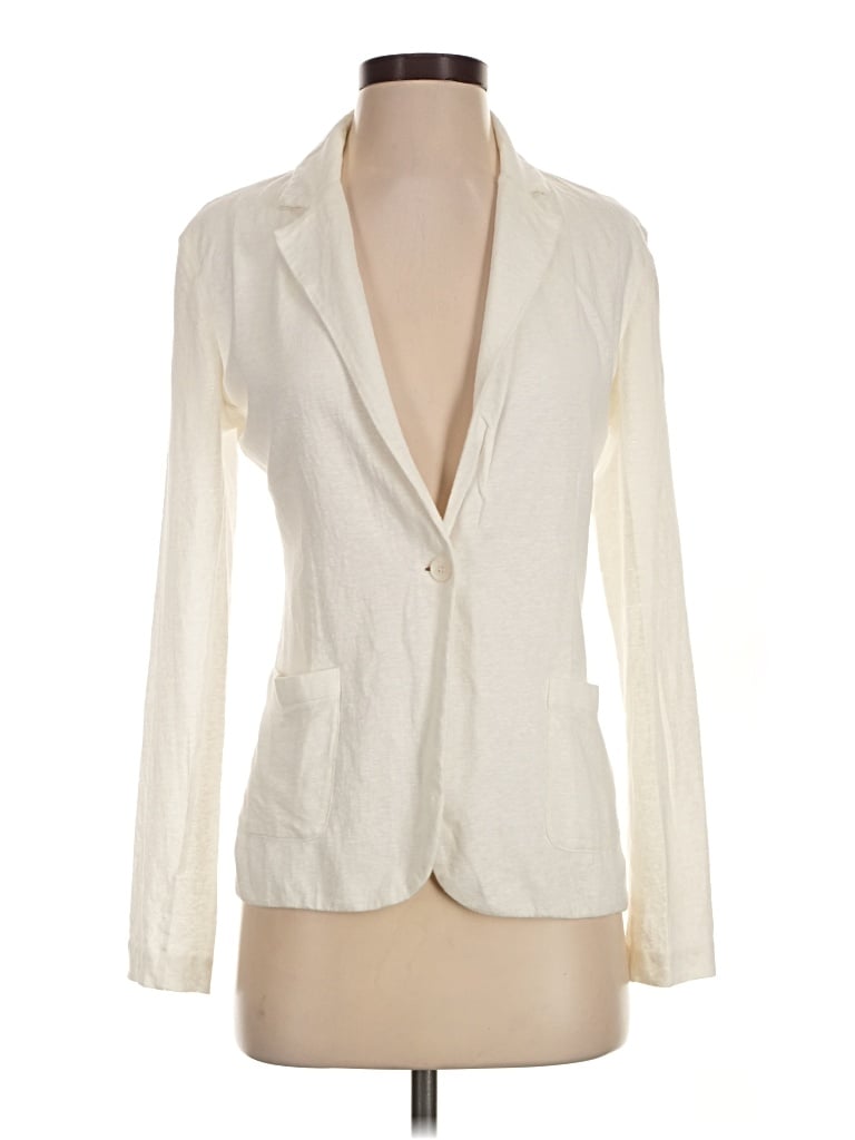 Pre-owned Majestic Filatures Blazer Jacket In Ivory
