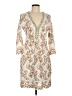 Boston Proper 100% Polyester Paisley Ivory Casual Dress Size M - photo 1