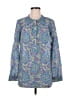 Talbots 100% Cotton Blue Long Sleeve Henley Size M - photo 1