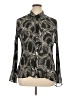 Apt. 9 100% Polyester Paisley Black Long Sleeve Blouse Size XL - photo 1