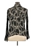 Apt. 9 100% Polyester Paisley Black Long Sleeve Blouse Size XL - photo 2