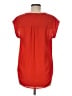 DR2 100% Recycled Polyester Red Short Sleeve Blouse Size M - photo 2