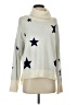 Hem & Thread Stars Ivory Silver Pullover Sweater Size S - photo 1