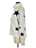 Hem & Thread Stars Ivory Silver Pullover Sweater Size S - photo 5