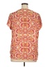 Saint Tropez West 100% Polyester Orange Short Sleeve Blouse Size 1X - photo 2