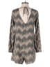 Lush Chevron-herringbone Gray Romper Size S - photo 2