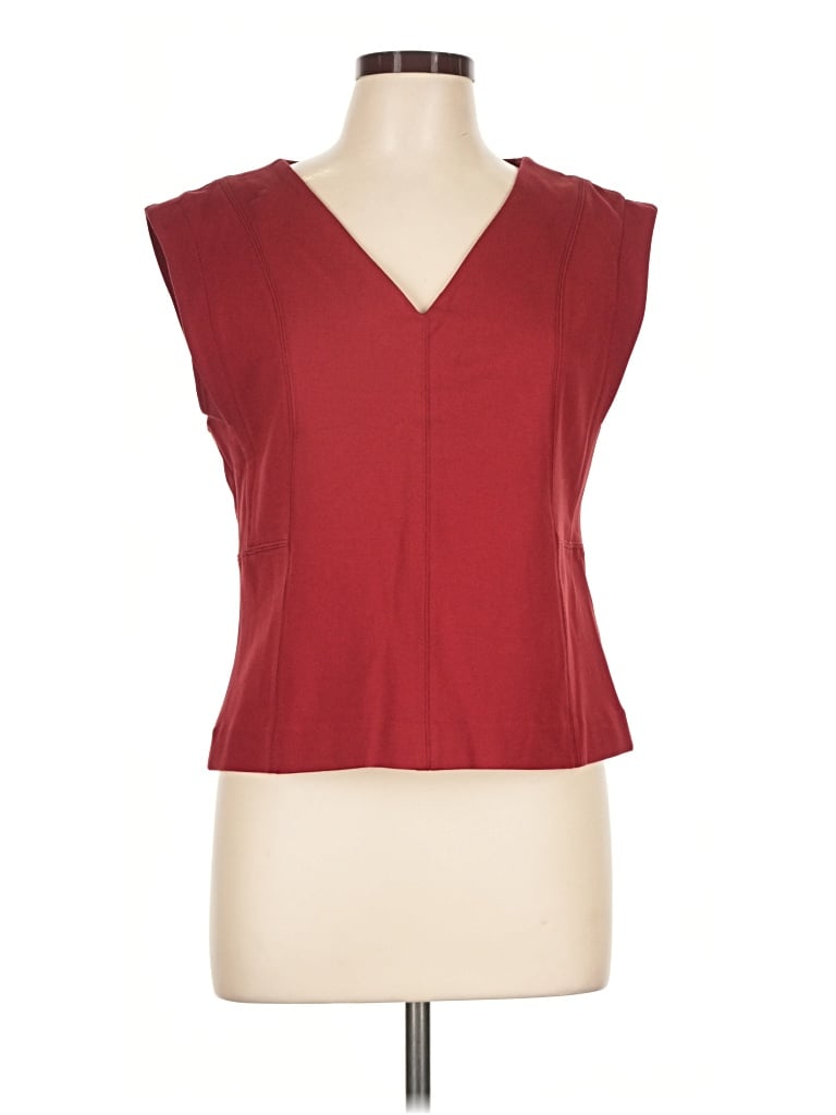 Pre-owned Spanx Sleeveless Blouse In Burgundy
