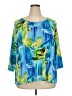 Alia Blue 3/4 Sleeve Blouse Size XXL (estimated) - photo 1