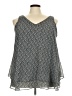 Lane Bryant 100% Polyester Gray Sleeveless Blouse Size 24 - photo 1