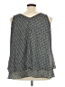 Lane Bryant 100% Polyester Gray Sleeveless Blouse Size 24 - photo 2