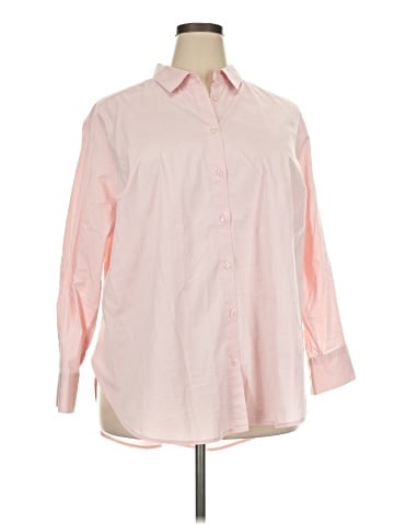 Ellos 3/4 Sleeve Button-Down Shirt (view 1)