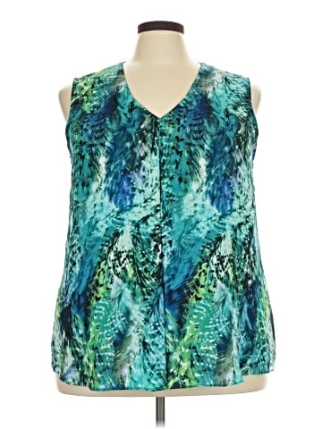 Rose + Olive Sleeveless Blouse (view 1)