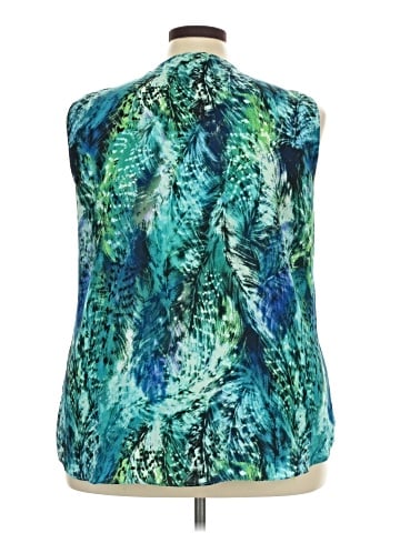 Rose + Olive Sleeveless Blouse (view 2)