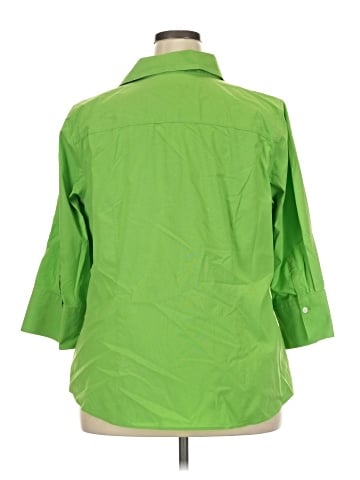 Talbots 3/4 Sleeve Button-Down Shirt (view 2)