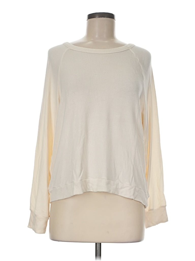 Pre-owned Eberjey Sweatshirt In Ivory