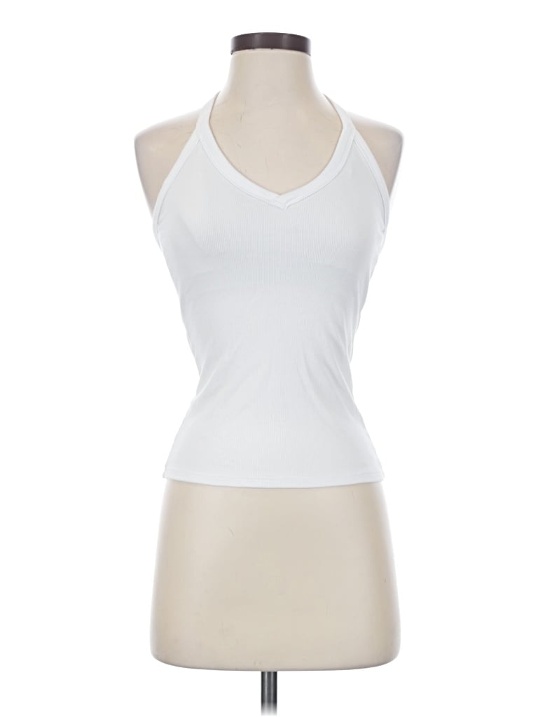 Pre-owned Assorted Brands Tank Top White Halter Neckline Tops