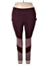 Torrid Color Block Burgundy Active Pants Size 3X Plus (3) - photo 1