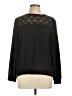 Ann Taylor Black Long Sleeve Blouse Size Lg Petite - photo 1