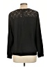 Ann Taylor Black Long Sleeve Blouse Size Lg Petite - photo 2