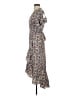 Max Studio Floral Gray Ivory Casual Dress Size S - photo 5