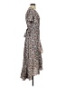 Max Studio Floral Gray Ivory Casual Dress Size S - photo 4