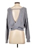 Debut 100% Polyester Metallic Gray Pullover Sweater Size S - photo 2