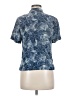 Pendleton 100% Silk Print Blue Short Sleeve Silk Top Size 6 - photo 2