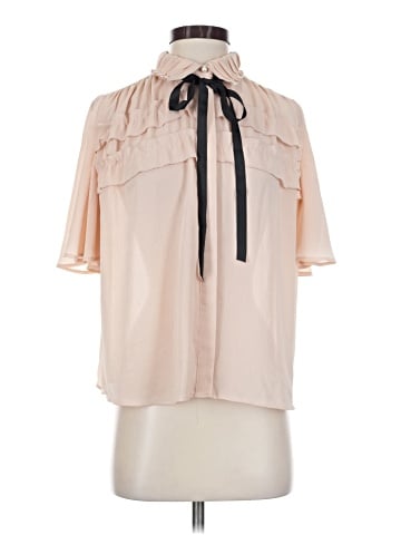 Zara Basic Short Sleeve Blouse (view 1)