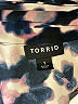 Torrid 100% Polyester Animal Print Blue Black Long Sleeve Blouse Size 1X Plus (1) - photo 7