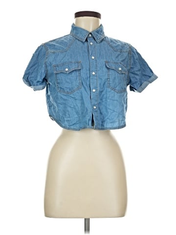 Forever 21 Short Sleeve Button-Down Shirt (view 1)