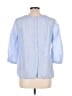 Boden 100% Linen Blue 3/4 Sleeve Blouse Size 10 - photo 2