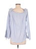 Unbranded 100% Cotton Blue Long Sleeve Blouse Size M - photo 2