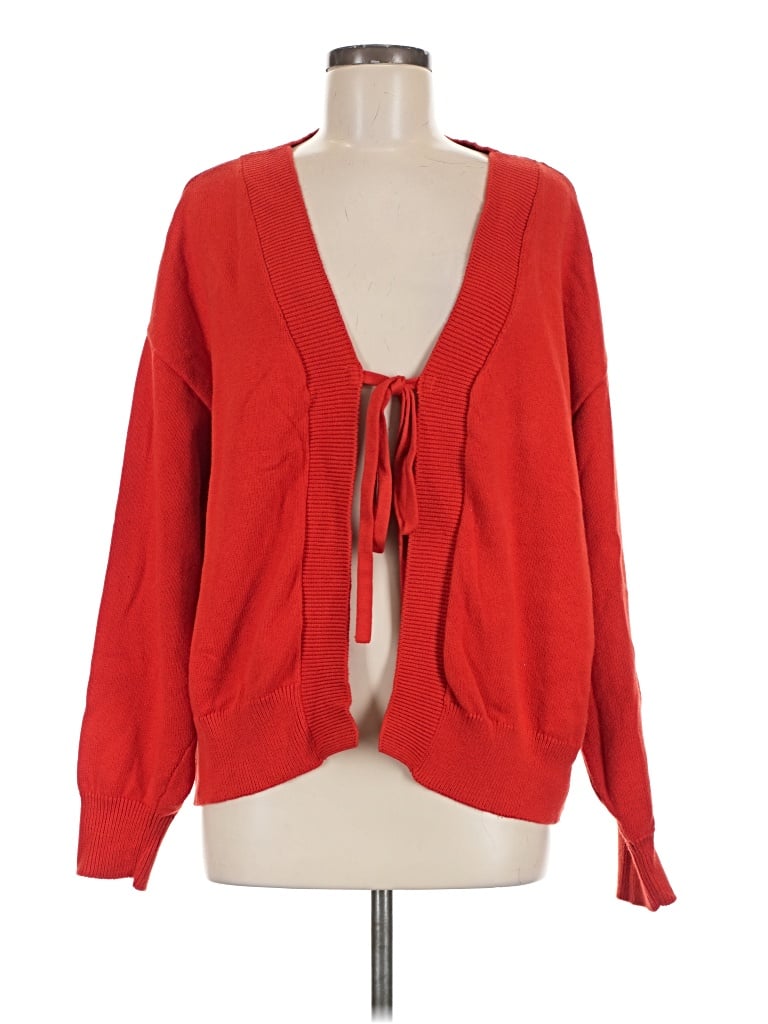 Pre-owned Fp Beach Cardigan Sweater In Red
