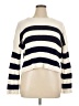 Pink Rose Stripes Ivory Pullover Sweater Size XL - photo 1