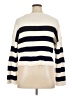 Pink Rose Stripes Ivory Pullover Sweater Size XL - photo 2