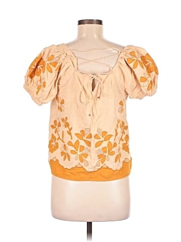 Madewell Embroidered Lace-Up Back Top (view 2)
