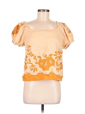 Madewell Embroidered Lace-Up Back Top (view 1)