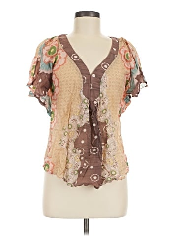 Language Short Sleeve Blouse (view 1)