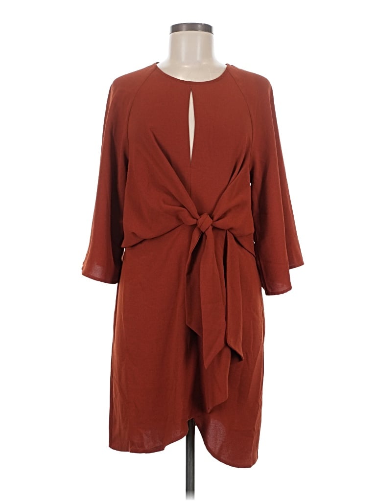 Pre-owned Lumiere Casual Dress In Burgundy