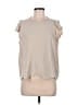 Adrianna Papell 100% Polyester Tan Short Sleeve Top Size M - photo 1
