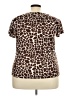 Kim Rogers 100% Polyester Animal Print Brown Short Sleeve Blouse Size 2X - photo 2