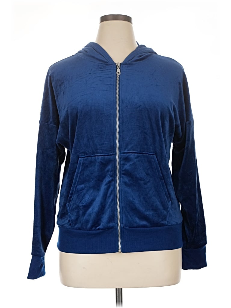 Pre-owned Felina Zip Up Hoodie In Blue