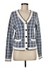 Tahari Plaid Blue Cardigan Size M - photo 1