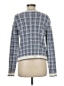 Tahari Plaid Blue Cardigan Size M - photo 2