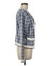 Tahari Plaid Blue Cardigan Size M - photo 4