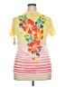 White Stag 100% Polyester Floral Yellow Short Sleeve T-Shirt Size 20 - photo 2